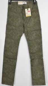 Levis 510 Boys Olive Haze Print Skinny Fit Pants Size 12 Regular 24x27 PN1373 - Picture 1 of 3