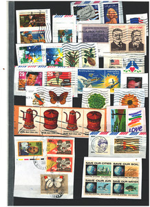 UNITED STATES   SELECTION  POSTAL USED  STAMPS ON PAPER KILOWARE ( US 541)