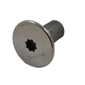 CUSTOMER RETURN - stainless steel deck filler cap for Diesel Fuel - 38 mm - Picture 1 of 2