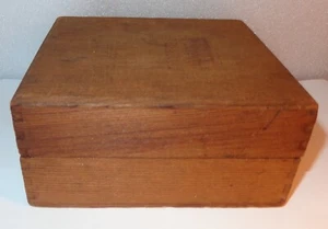 ALTE VINTAGE HOLZ ZIGARREN VITRINE FINGERGELENK KLEIN 5-3/8" x 5" x 2-1/2" - Bild 1 von 11