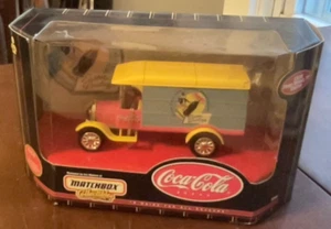 Vintage Die Cast Matchbox Car. Coca Cola 1998 Box Van in Display Case. MIMB - Picture 1 of 5