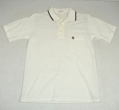 Penguin Shirt VTG Grand Slam Munsingwear Size M 70s White Black Trim Made USA Foto 1 de 4