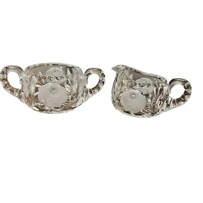 Tazas para servir Thornhill de cristal de crema y azúcar 2 piezas Foto 1 de 4