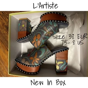 L'Artiste By Spring Step Platform Sandal Shoe 38 EUR 8 US New In Box - Picture 1 of 6