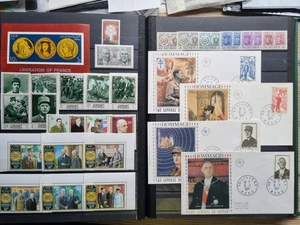 SALE! Charles de Gaulle Mini collection famous people MNH+FDC France - Picture 1 of 3