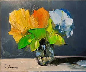 JOSE LIMA OIL PAINTING IMPRESSIONIST ART COLLECTIBLE 8x10 - Picture 1 of 2