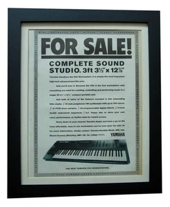 YAMAHA SOUND STUDIO+POSTER+AD+VINTAGE FRAMED RARE ORIGINAL 1989+FAST WORLD SHIP - Imagen 1 de 8