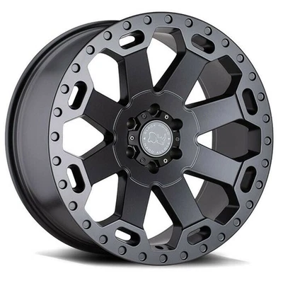 Rueda negra Rhino Warlord 18x9 6x5,5 mate Gunmetal 18" 12 mm para Nissan Hummer Foto 1 de 4