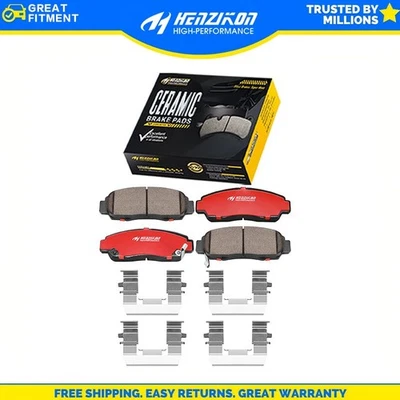 Front Ceramic Brake Pads with Hardware Kit for 2011-2012 Honda Accord Acura TSX - Image 1 of 4