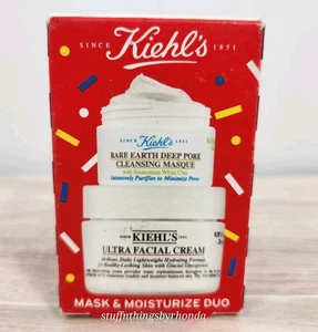 Kiehls Mask and Moisturize Duo: Ultra Facial Cream 0.95 oz /Cleaning Mask 0.5 oz - Picture 1 of 8