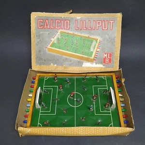 Gioco Calcio Lilliput in latta degli anni '50 con scatola scritta internamente - Picture 1 of 8