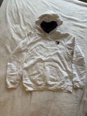Girls White Tommy Hilfiger Hoodie With Turtleneck Age 14 - Image 1 of 4