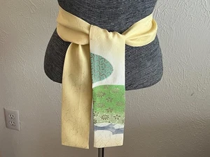 Hand Made Vintage Japanese OBI Silk Sash Belt  56.5" L x 3"W - Picture 1 of 4