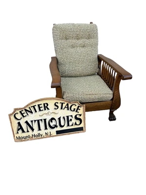 67078  Antique Victorian Oak Recliner Morris Chair - Image 1 of 4