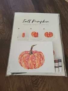 Let’s Make Art - WaterColor - Fall Pumpkin  -Tutorial By Sarah Cray NIP - Picture 1 of 4