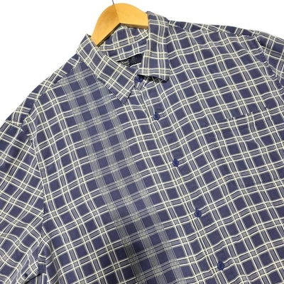 Nat Nast Luxury Originals Silk Lyocell Plaid Button Down Short Sleeve Shirt XL - Image 1 of 4