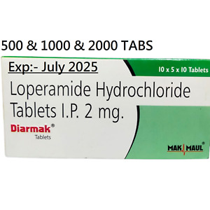 500 & 1000 Tab Anti Diarrheal 2mg Tablets Long Exp July 2025 Free Shipping USA