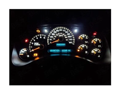 White DiY Led Upgrade Kit GM Instrument Cluster Gauges Speedo Dash Trucks Suv's - Image 1 of 4