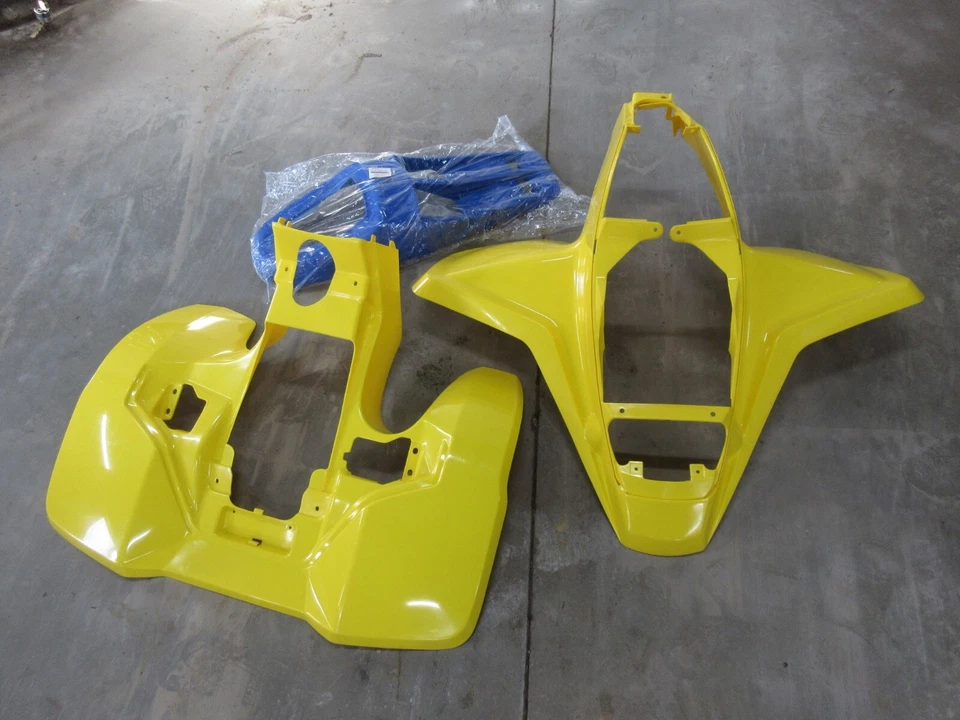 87-90 NUEVO SUZUKI LT500R QUADRACER DELANTERO/TRASERO/CAPÓ GUARDABARROS JUEGO DE PLÁSTICO OEM GENUINO Foto 1 de 4