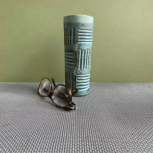 Hal Lasky Mid Century Moderno MCM Graffito Portoricano Vaso Ceramica Cilindro - Foto 1 di 6