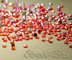 Hotfix HYAZINTH AB SS06 AAA Stückzahl wählbar Orange Glitzer Irisierend Aufbügel - Picture 1 of 18