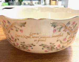 Lenox LOVE IS COLLECTION 8 1/8" Mittelstück Hochzeitsschüssel HTF - Bild 1 von 7