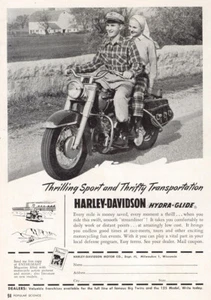 1951 Harley Davidson: Thrilling Sport Vintage Print Ad - Picture 1 of 1