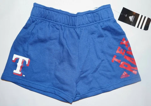 Texas Rangers GIRLS Athletic Shorts Baseball MLB Kids Medium SAMPLE HOLE NWT NEW Cover