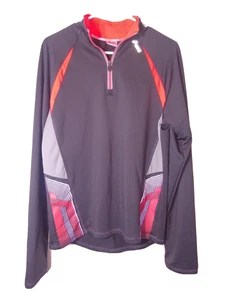Pullover Asics REFLECTIVE Running Athleisure 1/4 cremallera gris naranja juvenil XL 18/20 - Imagen 1 de 5
