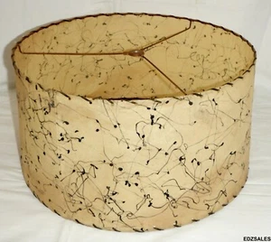 Mid Century Modern 15" Cream Beige w/ Black Fiberglass Lamp Shade - Picture 1 of 10