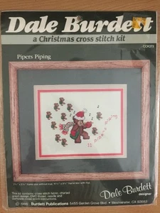 Dale Burdett a Christmas Cross Stitch kit Pipers Piping NEW 1986 - Picture 1 of 5