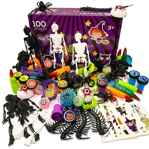 SWIRLLINE 100 Pcs Halloween Toy Gifts for Kids Party Favors Trick or Treat Toys - Picture 1 of 8