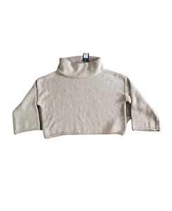 Suéter para mujer Universal Thread cuello capucha beige NUEVO bordes enrollados 2XL - Imagen 1 de 12