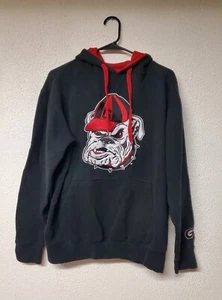 Hoodie Sweatshirt Georgia Bulldogs NCAA E5 Fan Apparel Black and Red - Size M - Picture 1 of 4
