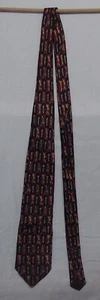 Elegance London 100% Silk Tie Hand Made Italian Design-Golf Themed - Picture 1 of 4