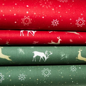 Rentiere und Sterne 150 cm breit, Weihnachtsstoff Stoffe Patchwork - Bild 1 von 5