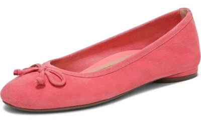 Vionic Suede Callisto Ballet Flat Womens 10 Shell Pink Arch Support New - Image 1 of 4