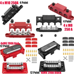 Auto & Marine Stud Power Distribution Busbar Bus Bar Earthing Block With Cover - Picture 1 of 42