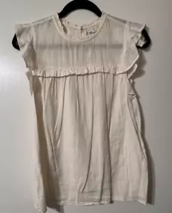 Old Navy Cream Flutter Sleeve Button Back Tunic Sz M - Picture 1 of 4