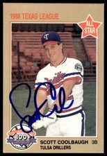 1988 Grand Slam Texas League All-Stars Scott Coolbaugh Auto #12 Signed