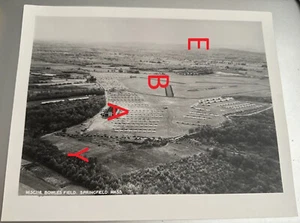 Photograph of former Bowles Airfield Springfield Mass with field of biplanes - Picture 1 of 1