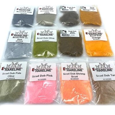 SCUD DUB - Doblaje para atar moscas Hareline para camarones y scuds - ¡12 colores disponibles! Foto 1 de 2
