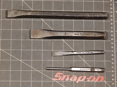 Lote de 4 punzones de cincel a presión largo 3/4" 1020 7/8" PPC828A 13/32" PPC812 PPC108 Foto 1 de 3
