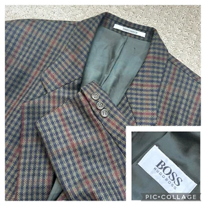 Hugo Boss Sport Coat 42L Corleone Wool Herringbone Blazer Jacket SwissMade 2 Btn - Picture 1 of 14