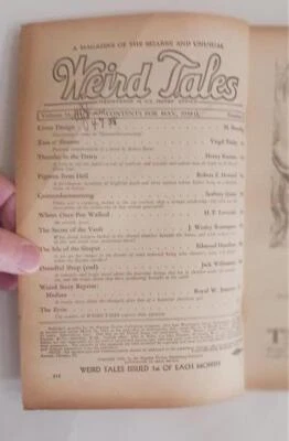 WEIRD TALES PULP MAY 1938 H P LOVECRAFT ROBERT E HOWARD NO FRONT COVER - Image 1 of 4