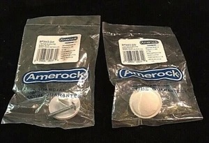 2er Set Amerock BP3443GW 1-1/4" runder Schrankknopf glänzend weiß NEU VERSIEGELT - Bild 1 von 3