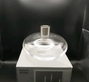 Kosta Boda Orrefors Pluto 6" Klar Kunstglas Kerzenhalter Bergström Schweden - Bild 1 von 7