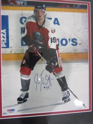 Joe Thornton firmado/enmarcado 1995-96 Sault Ste. Foto PSA 8x10 Marie Greyhounds Foto 1 de 4