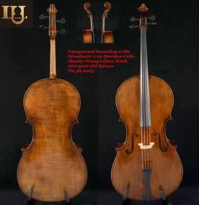 Excepcional Sonido Violonchelo Maestro Wang Trabajo Propio 200 años Abeto Antiguo No. W58 Foto 1 de 4