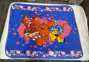 Vintage DIGIMON Agumon Gabumon Patamon All Over Print 5' x 4' Throw Blanket RARE - Picture 1 of 14